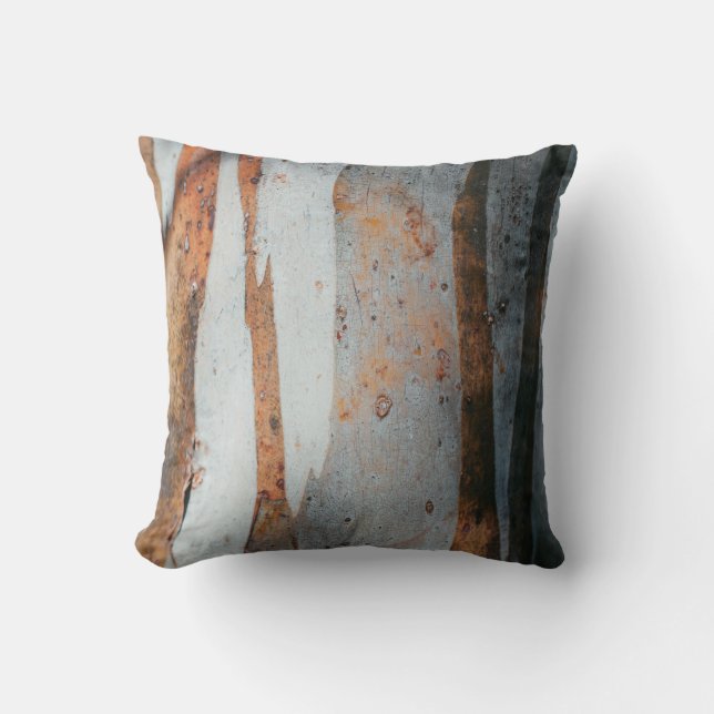 Coussin tronc d'arbre Brown et gris (Recto)