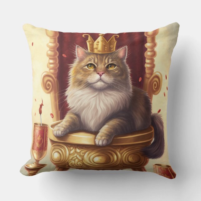 Coussin Trône de chat Regal (Recto)