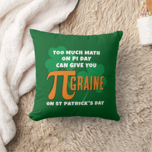 Coussin Trop de maths Jour de Pi Saint-Patrick