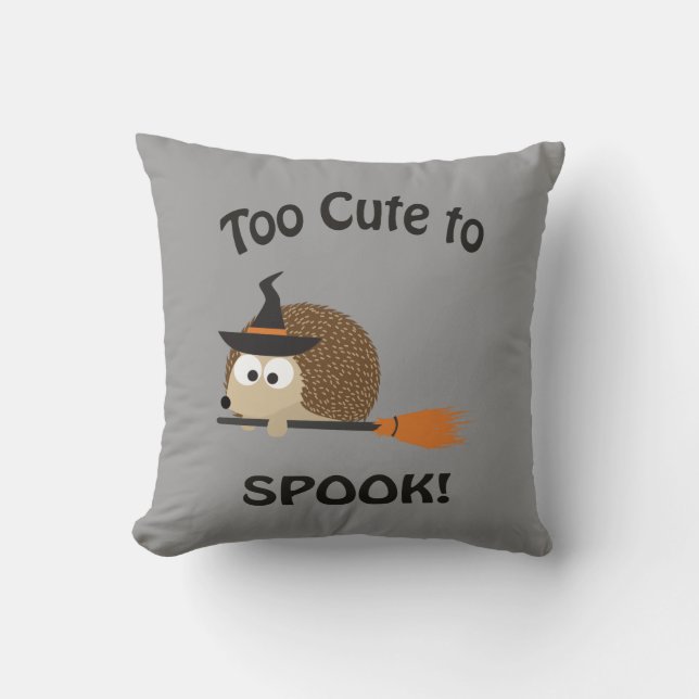 Coussin Trop mignon au spectre ! Sorcière de hérisson (Recto)