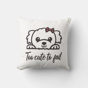 Coussin Trop mignon pour échouer(4)