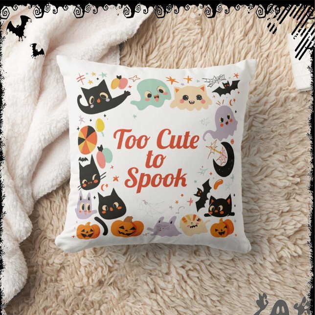 Coussin Trop mignon pour effrayer | ExDesigner | Halloween (Créateur téléchargé)