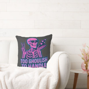 Coussin Trop sinistre pour gérer un squelette drôle Hallow