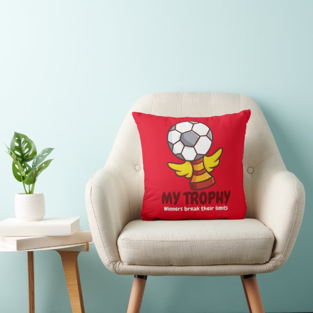 Coussin Trophée de football personnalisable (Chaise)