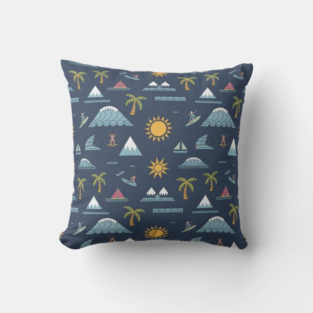 Coussin Tropical Adventure Motif (Recto)