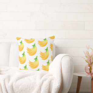 Coussin Tropical Amusant Mignon Été Amusement Jaune