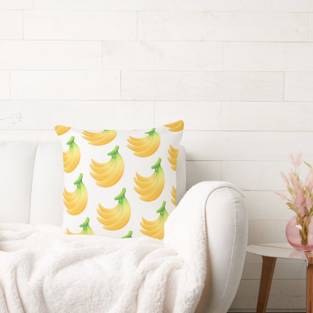 Coussin Tropical Amusant Mignon Été Amusement Jaune (Canapé)