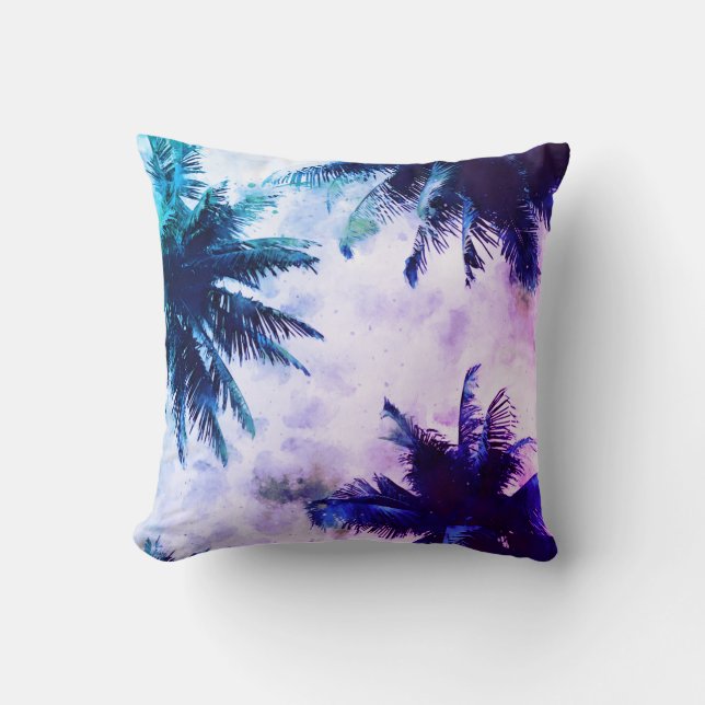 Coussin *~* Tropical AP25 Plage Exotique Palmier (Recto)