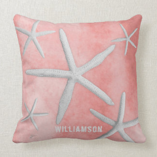 Coussin Tropical Beach Coastal Starfish Coral Modern