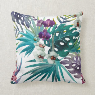 coussin tropical (blanc)