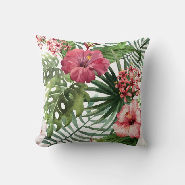 Coussin tropical (blanc) (Recto)