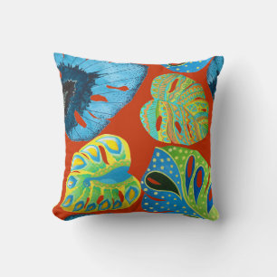 Coussin Tropical Chic : Motif feutré sans joint.