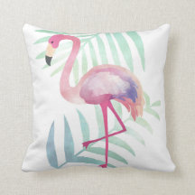 COUSSIN tropical de Flamant rose