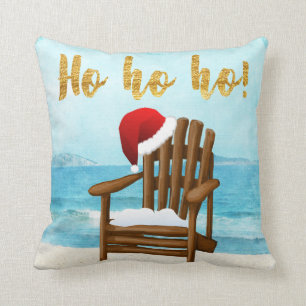 Coussin tropical de Noël de chaise de plage