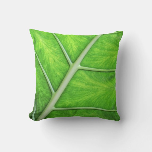 Coussin tropical de photographie de feuille de (Recto)