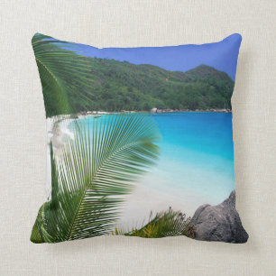 Coussin tropical de plage de paradis