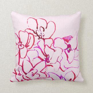 Coussin tropical de rose d'orchidée d'île