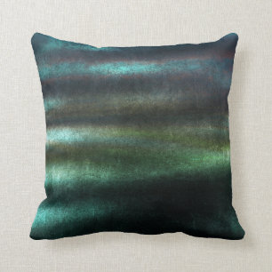 Coussin Tropical Deep Wood Green Stripes Lines Velvet