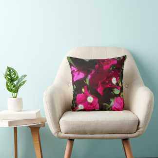 Coussin Tropical Floral Print, Retro Mood
