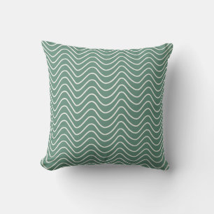 Coussin Tropical Green Chevron Motif Minimal Zigzag