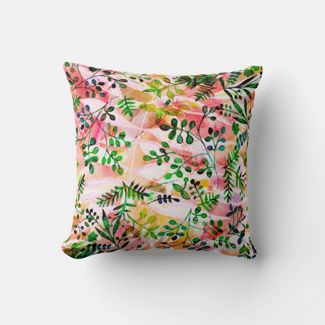 Coussin Tropical leaves pattern repeating. Artistic photo  (Recto)