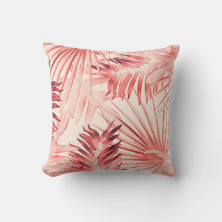 Coussin Tropical Palm Feuille, Hawaiian Stylish Motif.