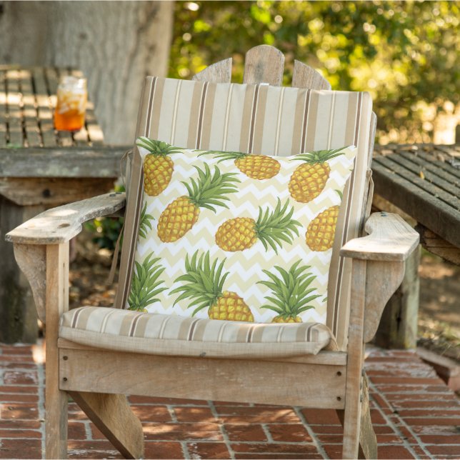 Coussin Tropical Pineapples  (Chaise)
