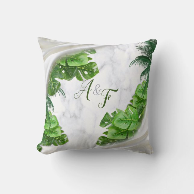 Coussin tropical romantique (Recto)