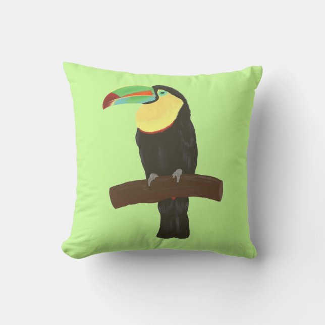 Coussin tropical Toucan (Recto)
