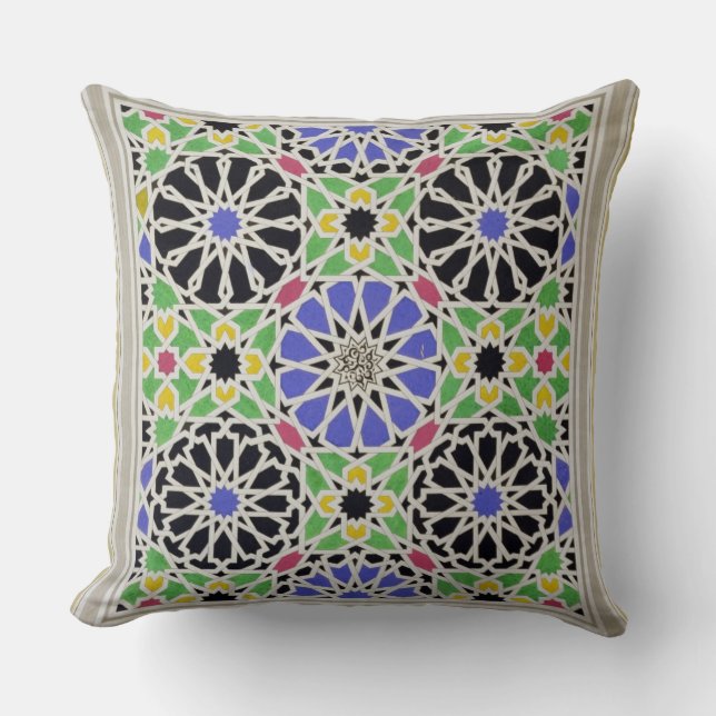 Coussin Trottoir de mosaïque dans le vestiaire du sultan (Recto)