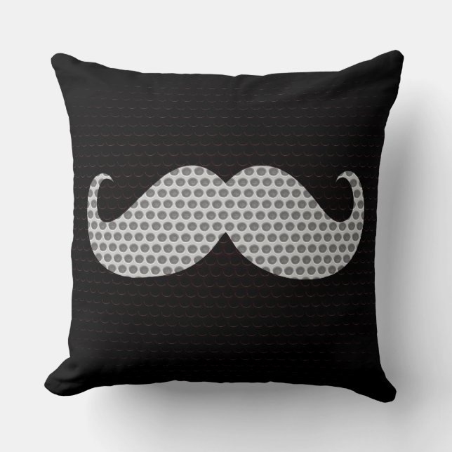 Coussin Trou blanc en métal de moustache (Recto)