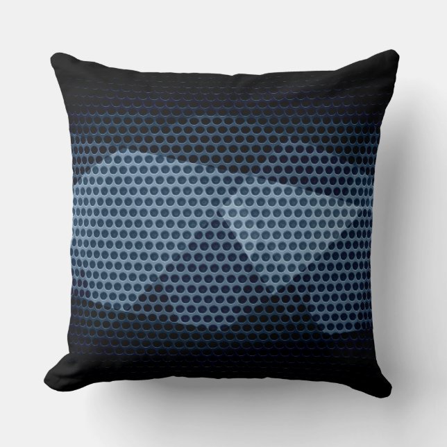 Coussin Trou métallique en acier inoxydable gris foncé (Recto)