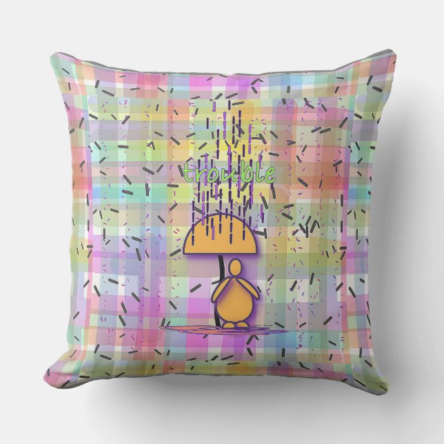 Coussin TROUBLE  Logo (Recto)