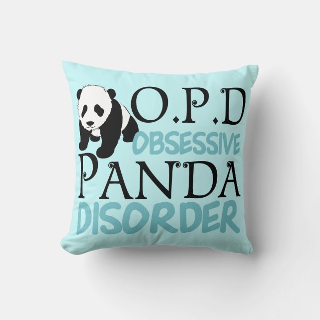 Coussin Trouble obsessionnel du panda (Recto)
