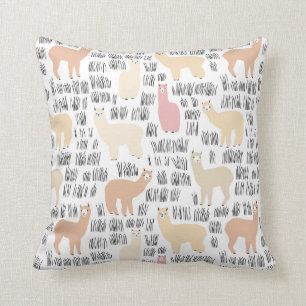 Coussin Troupeau de motif d'alpaga