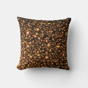 Coussin Trous noir d'Andromède Gold Stars - Concept d'arti