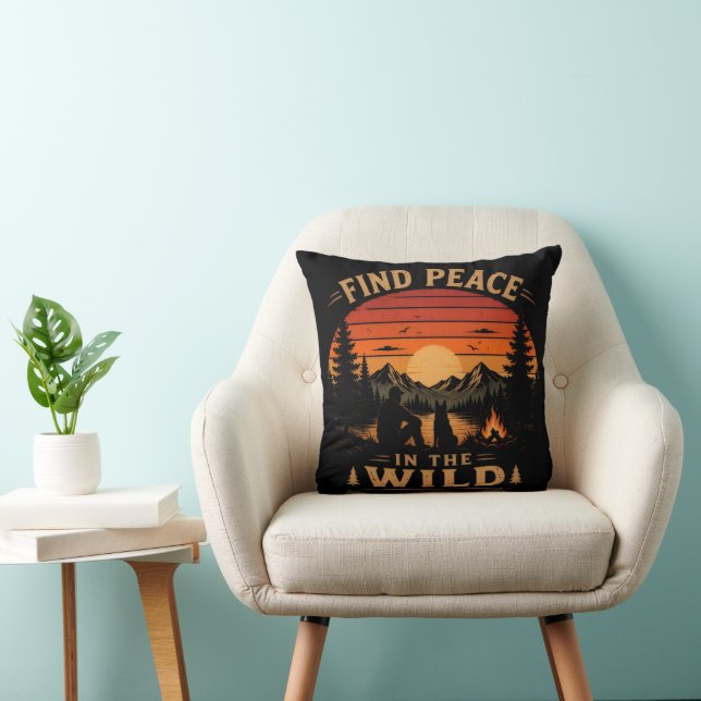 Coussin Trouvez la paix dans la nature (Chaise)