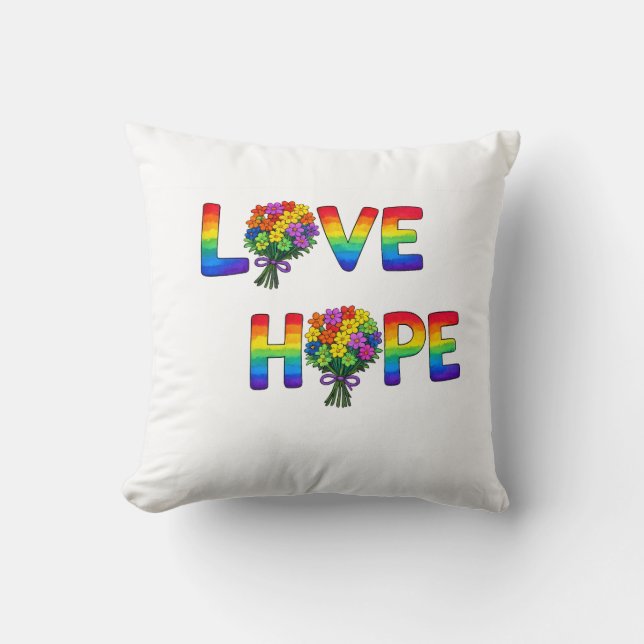 Coussin Trouvez l'amour dans l'Espoir (Recto)
