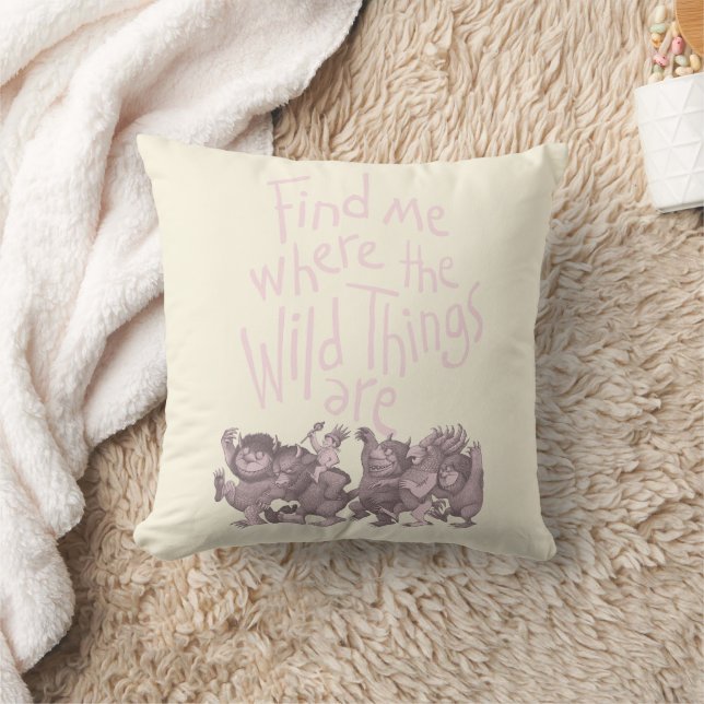 Coussin Trouvez-moi où sont les choses sauvages (Couverture)