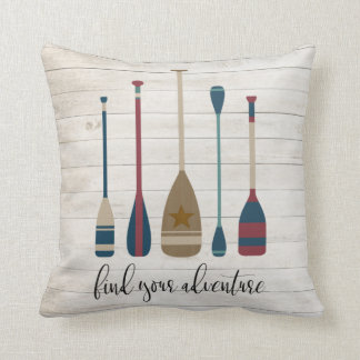 Coussin Trouvez votre aventure Coastal Beach Lake Oars