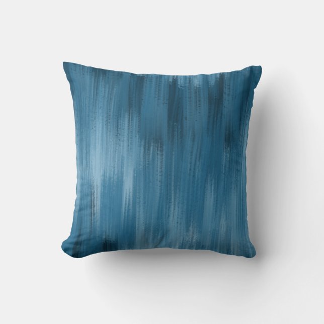 Coussin Trucs Abstraits monochromatiques, Bleu (Recto)