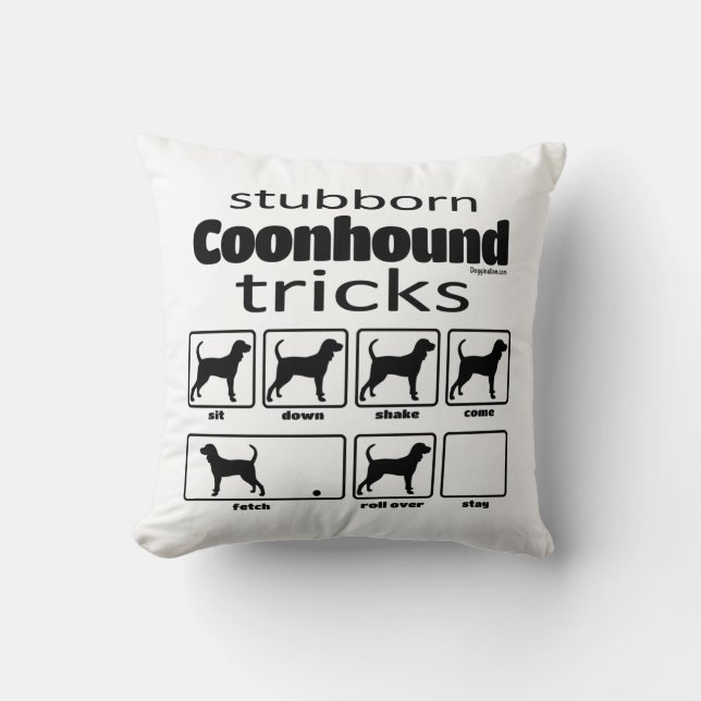 Coussin Trucs Coonhound (Recto)