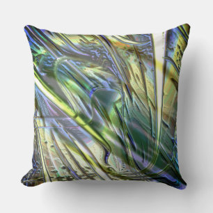 Coussin Trucs en bambou, vert nacré doux