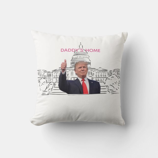 Coussin Trump 2024 Reprendre l'Amérique à la maison de pap (Recto)