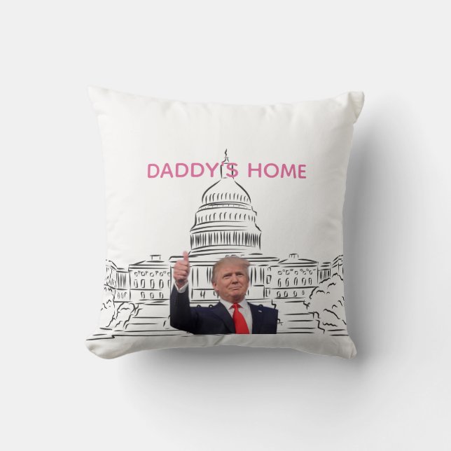 Coussin Trump 2024 Reprendre l'Amérique à la maison de pap (Recto)