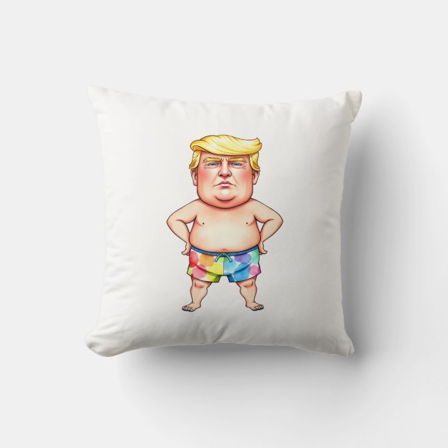 Coussin trump à la plage (Recto)