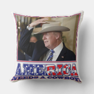 COUSSIN TRUMP-AMÉRIQUE-COWBOY