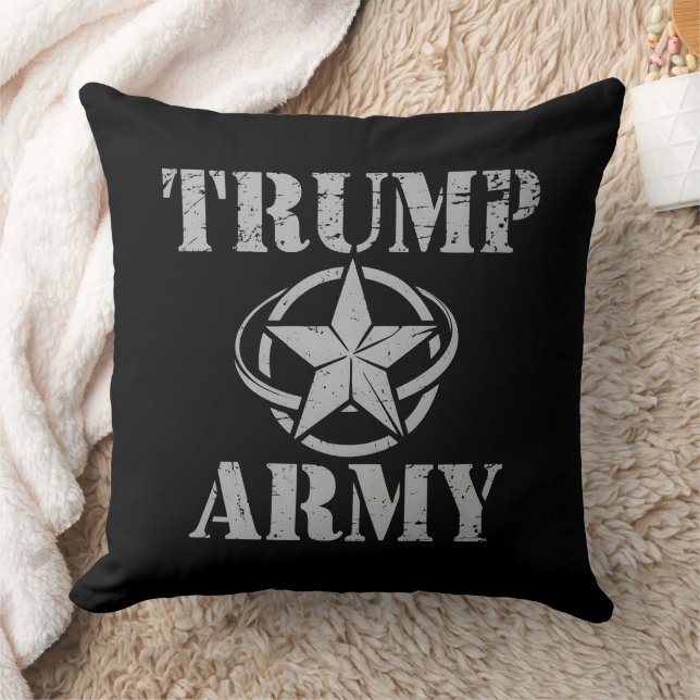 Coussin Trump Army 47ème président américain Vintage Retro (Couverture)