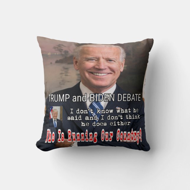 Coussin Trump et Biden (Recto)