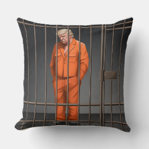 Coussin Trump in Jail Throw Pillow 20" x 20"